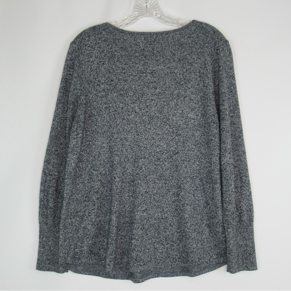 NIC+ZOE Marled V-Neck Casual Long Sleeve Knit Top Tee Women’s Size Medium - Picture 7 of 11
